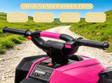 Pink 12V Electric Kids ATV 4 Wheeler Ride On Toy with Dual Motors, 3.7 MPH Top Speed, Music & 91849377