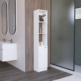 Parks Linen Bathroom Storage Cabinet with one Doors, Tall Bathroom Cabinet with 6 Shelves, for B070P188844