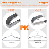 ZNTS Pack of 60 Pcs Coat Hangers, Heavy-Duty Plastic Hangers, Non-Slip Space-Saving Clothes Hangers, 16.5 25334194