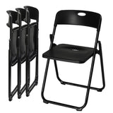 ZNTS 4 Pack Plastic Folding Chairs, Stackable Commercial Chairs, Portable Event Seats Indoor Outdoor for 09853582