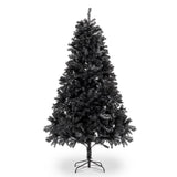 FCH 7ft 1500 Branch PVC Branch Iron Bracket Christmas Tree Black 57946821
