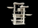 68in Tall Multi-Level Green Cat Tree with Hammocks, Hanging Basket, Cat Cave, Removeable Cushion, W243P326780