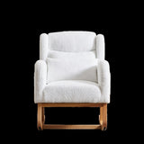 27.2"W Modern Accent High Backrest Living Room Lounge Arm Rocking Chair, Two Side Pocket W834P178233