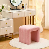 Modern Teddy Velvet Ottoman Footrest, Vanity Stool, and Shoe Bench for Makeup Room, Living Room, 76746552