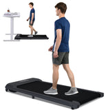 ZNTS 2 in 1 Under Desk Electric Treadmill 2.5HP, Remote Control, Display, Walking Jogging Running Machine MS299246AAB