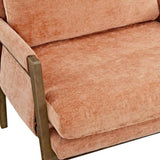 Kelly Mid-Century Modern Velvet Accent Armchair, Orange T2574P180238