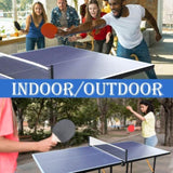 ZNTS 6ft Mid-Size Table Tennis Table Foldable & Portable Ping Pong Table Set for Indoor & Outdoor Games 31727220