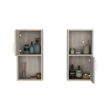 Oba 2-Pc Wall-Mounted Bathroom Medicine Cabinet with Open and Closed Storage B200P188847
