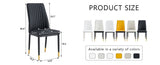 A set of 4 dining black dining chair set, PU material high backrest seats and sturdy leg W1151P191427