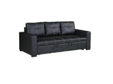 ZNTS Sectional Sofa Pull out Bed Living Room Couch Black Faux Leather Tufted Convertible Sofa HS00F6530-ID-AHD