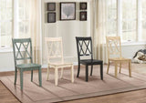 ZNTS Casual Buttermilk Finish Side Chairs Set of 2 Pine Veneer Transitional Double-X Back Design Dining B01143555