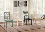 Casual White Finish Side Chairs Set of 2 Pine Veneer Transitional Double-X Back Design Dining Room B01143553