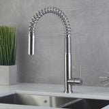 ZNTS DAX Single Handle Pull Down Kitchen Faucet Brushed Finish B2702P227001