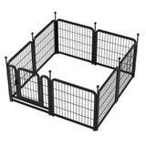 ZNTS Dog Playpen 8 Panels 24" Height Heavy Duty Dog Fence Puppy Pen for Large Medium Small Dogs Indoor W578P187932