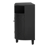 U_Style Curved Design Storage Cabinet made of Fraxinus Mandschuric Solid Wood Veneer, Featuring Four N711P247437B