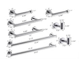 8-Pieces Brushed Nickel Bathroom Accessories Set, Stainless Steel Bathroom Hardware Set, Bath Towel W1932140143
