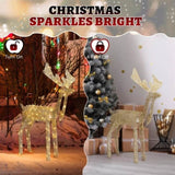 3.6FT Motorized Reindeer with Shaking Head, Outdoor Christmas Decorations with Motor & 120 Warm 28288502