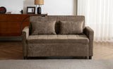 56.9" Loveseat Sofa Pull-out Sofa Bed Sleeper Sofa with a Reversible Backrest Cushion, Side Pockets, N719P208853D