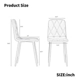 Dining Chairs Set of 4, Modern Kitchen Dining Room Chairs, PU Dining Chair Upholstered Cushion Seat W578P191313