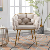 Luxury modern simple leisure velvet single sofa chair bedroom lazy person household dresser stool W117067862