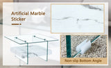 31.4 Inch Modern Two-Tier Square Coffee Table - An Elegant Combination of Clear Glass and White W1151P232657