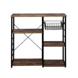 ZNTS 3-Tier Industrial Kitchen Baker's Rack Utility Microwave Oven Stand Storage Cart Workstation Shelf, 04294771