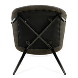 Dark Grey Set of 4 Leathaire Dining Chairs ,Mid-Century Modern Leathaire Chairs Kitchen Living Room W1164P225818