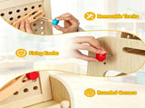 2-in-1 Wooden Kids Art Easel with Marble Run, Magnetic Whiteboard Standing Easel with Storage 31024671