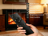 EF-36 36-Inch Built-In Electric Fireplace Insert - 120V 1500W, Black Steel, 3-Side Glass, Adjustable 23840610