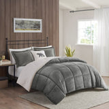 Full/Queen Plush to Sherpa Down Alternative Comforter Set B035100495