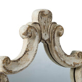 30" x 23.5" Artistic White Diamond Scrollwork Mirror, Home Accent Mirror for Living Room, Entryway, W2078124361