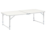 120 x 60 x 70 4Ft Portable Multipurpose Folding Table White 36974880