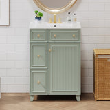 24-Inch Bathroom Vanity Cabinet with Ceramic Sink, 2 Drawers, 1 Door WF532034AAF