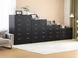 Black P2 Particle Board and Density Board 7241117cm Wavy Pattern Drawer Front Five-Level Six-Drawer 76922842