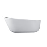 67-inch solid surface stone resin oval shape soaking bathtub with overflow for the bathroom W161370501