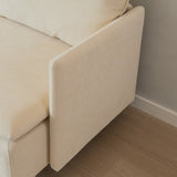 90.9"Modular L-shaped corner sofa, movable chaise facing left/right, 89386592