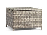 Outdoor PE Wicker Side Table with Storage, Patio Rattan End Table Square 36043080