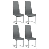 Grey and Chrome High Back Side Chairs B062P145654