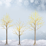 White 5FT LED Birch Tree - Lifelike Bark 72 Lights Flexible Branches 7.2ft Cord for Christmas 19442660