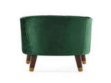 Upholstered Barrel Accent Chair With Wooden Legs N768P175907E