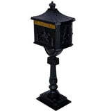 ZNTS Cast Aluminum Mail Box,Postal Box , Mailbox Color Black W46563686