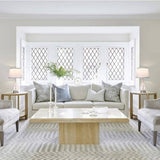 Glass Table Lamp for Living Room Bedroom Set of 2, 22.5" LED Light with Touch Control, White 3 Way W3355P337852