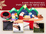 9FT Lighted Christmas Inflatable Decoration, Inflatable Nativity Scene with Starry Night Backdrop, 57994703