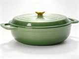 6-Quart Cast Iron Enamel Pot Includes Two Cloth Mittsnd 79219786