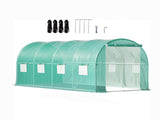 15' x 7' x 7' Walk-in Tunnel Greenhouse, Portable Hot House with Galvanized Steel Hoops & 8 Roll-up 63333319