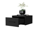 Black Wall-Mounted Floating Nightstand B062P175145