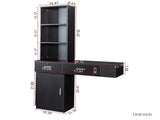 Black modern simple hair desk, multi-layer storage, large storage space W33163005