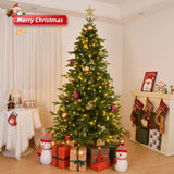 6 FT Pre-lit Artificial Christmas Tree, Holiday Xmas Tree with 300 Warm White Lights, 728 Branch 19835251