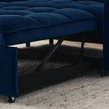 Loveseats Sofa Bed with Pull-out Bed,Adjsutable Back and Two Arm Pocket,TypeC and USB Charging with W1413124444