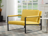 26.8 Inch Metal Frame Accent Chair, Padded Armchair with High-Density Foam Cushion, Removable B347P507330